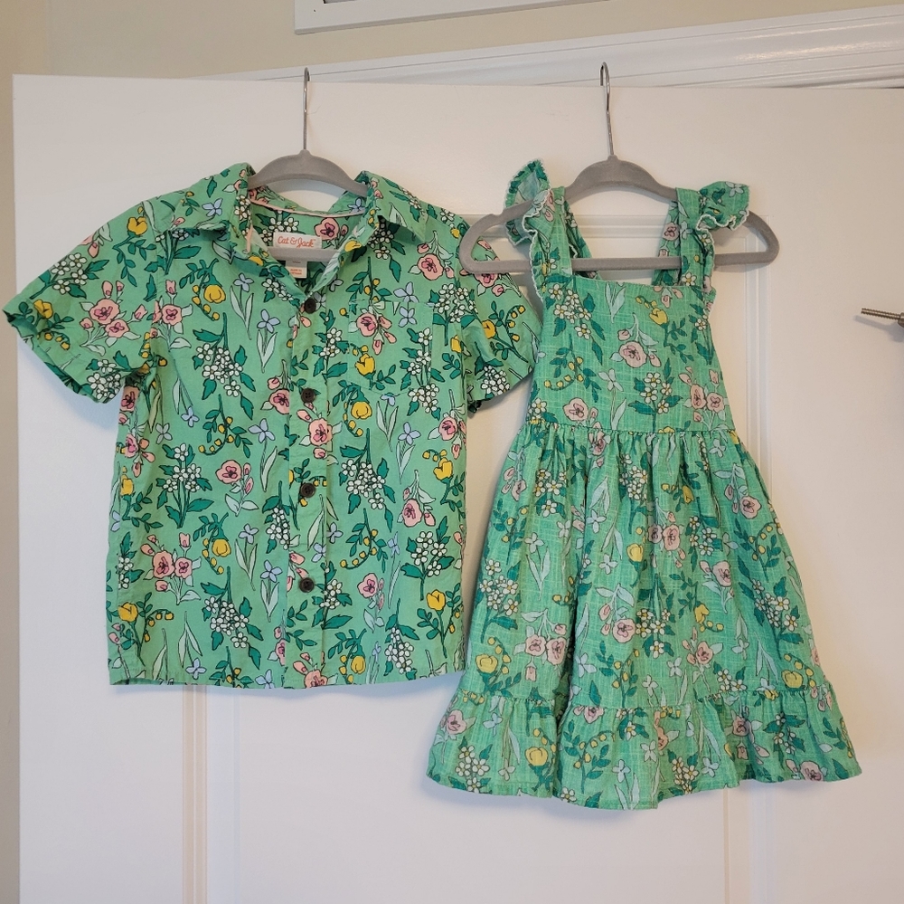 Boy/girl 2T shirt & dress matching - twins